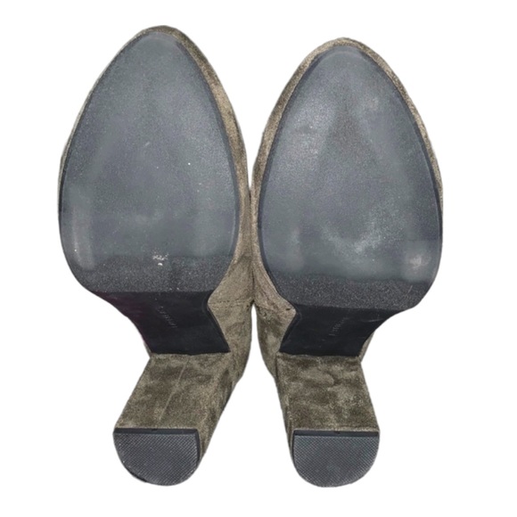 [#1039] LANE BRYANT |DARK OLIVE GREEN FAUX SUEDE BOOTIES| 11W - Picture 3 of 7